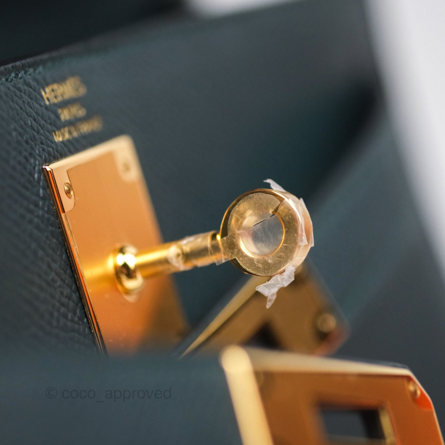 Hermès Kelly II 28 Sellier Vert Cypress 6O Veau Epsom Gold Hardware