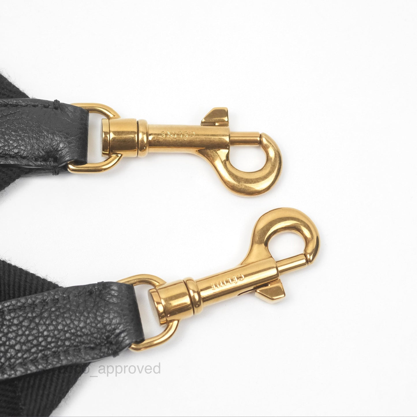 Celine Small Sangle Bucket Bag Black Grained Calfskin Gold Hardware