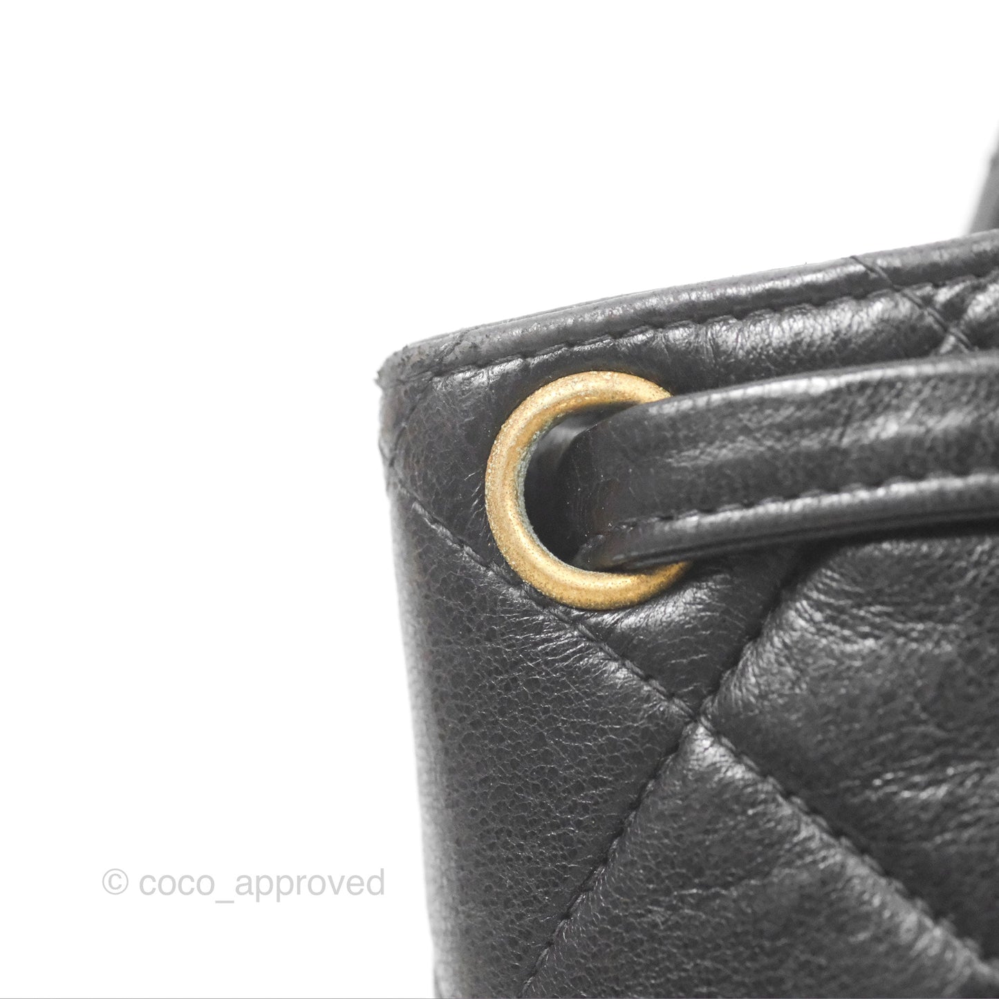 Chanel Vintage CC Duma Backpack Black Lambskin 24K Gold Hardware