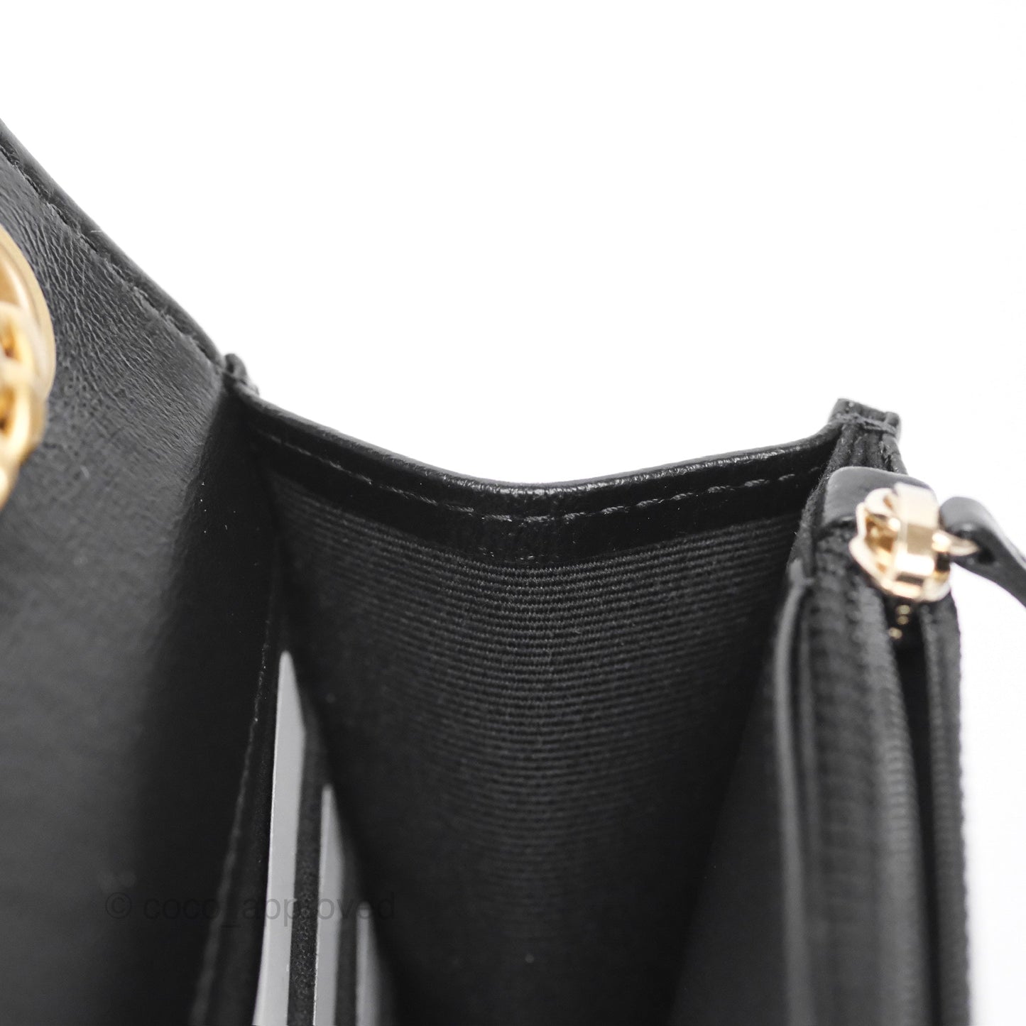 Chanel All Slide Wallet on Chain WOC Adjustable Chain Quilted Black Lambskin 22K