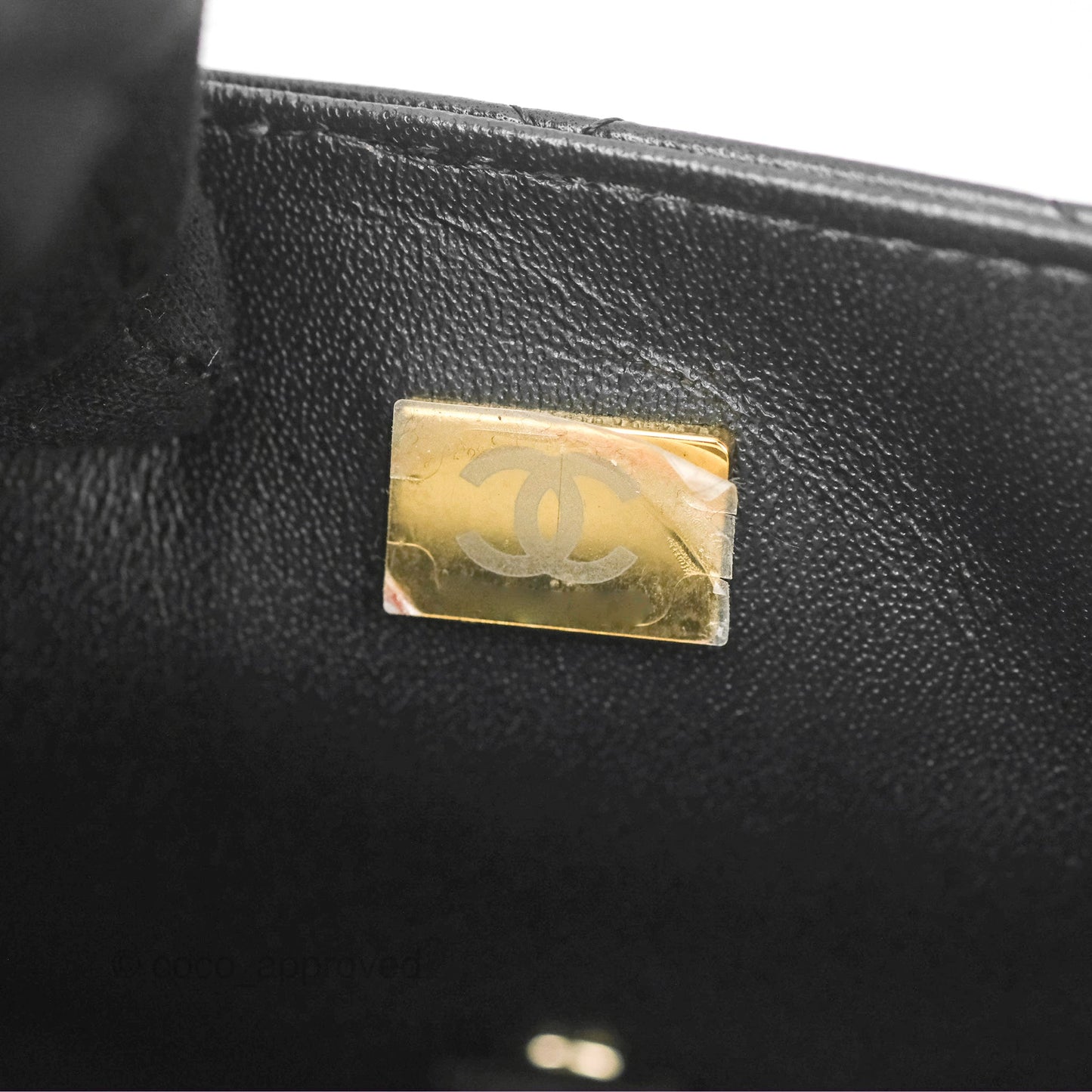 Chanel Mini Square Black Lambskin Gold Hardware