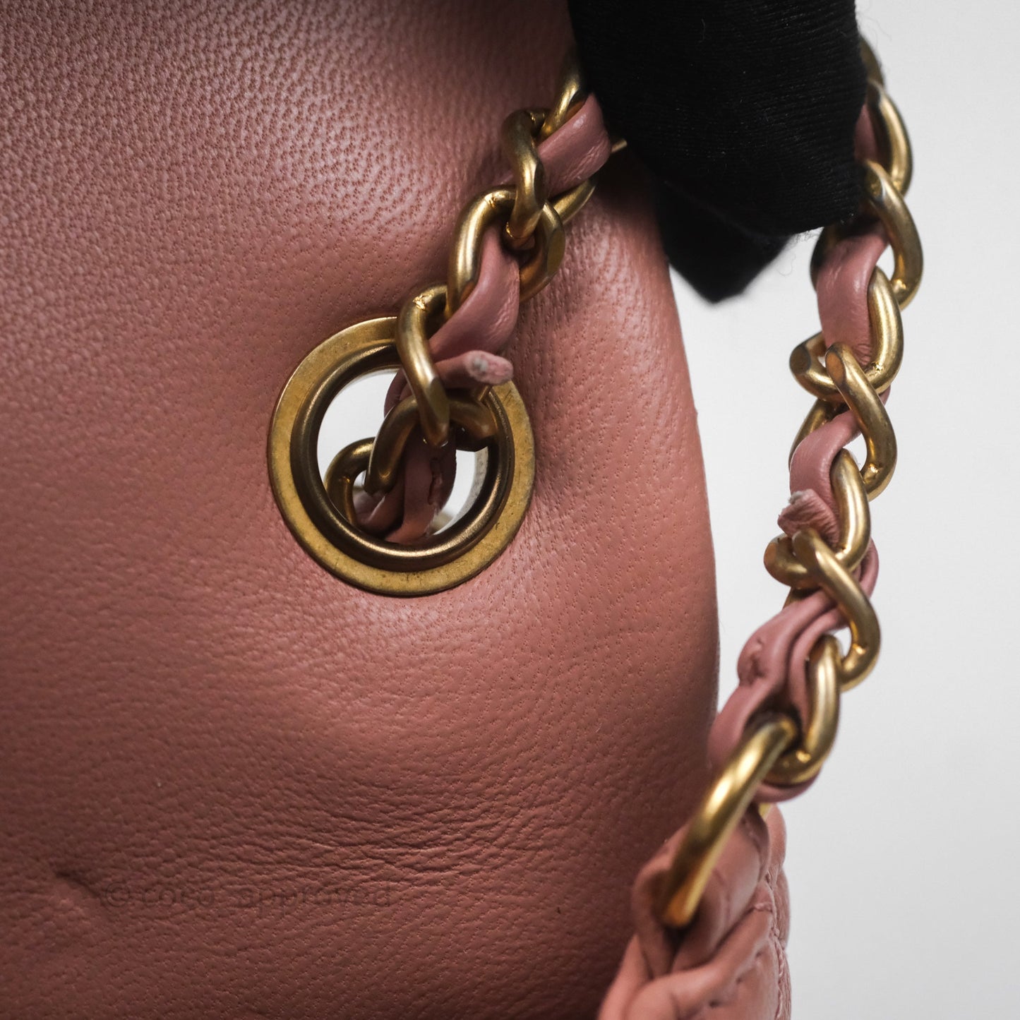 Chanel Mini Rectangular Pearl Crush Dusty Pink Lambskin Aged Gold Hardware