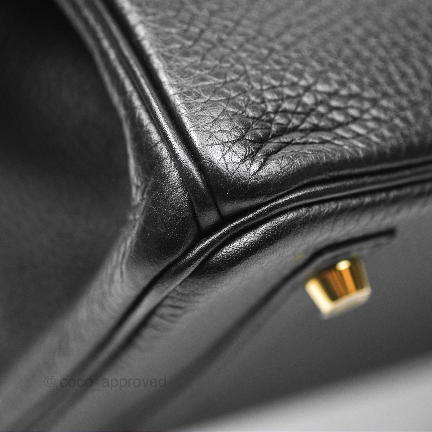 Hermès Birkin 30 Retourne Black Noir 89 Clemence Gold Hardware