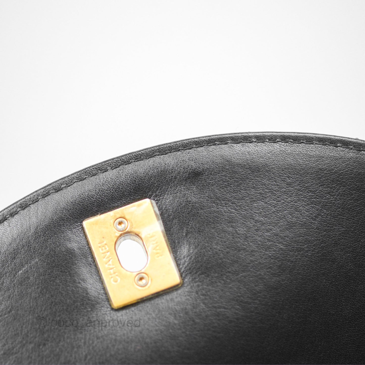 Chanel Chain Handle Small Flap Bag Black Calfskin