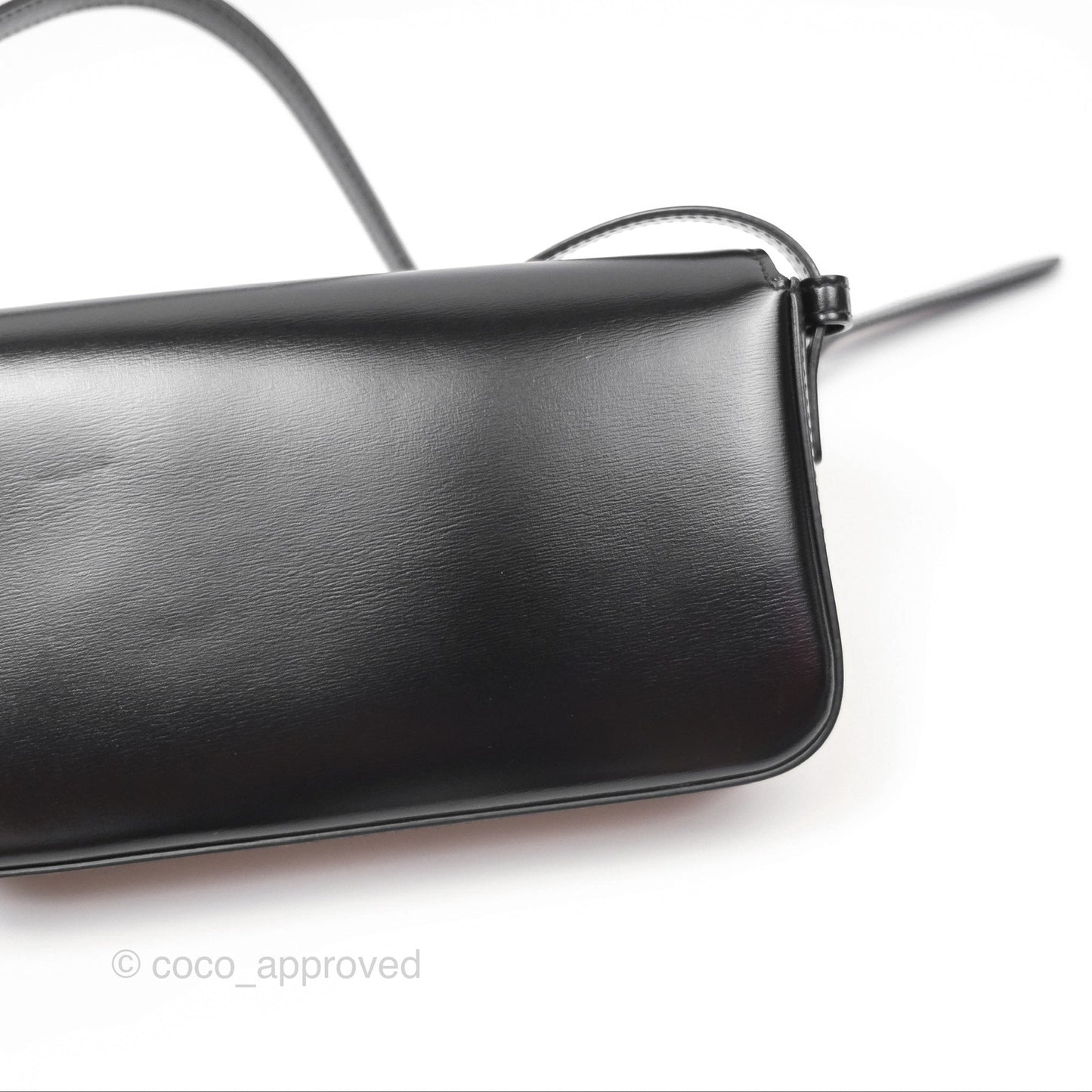 Celine Triomphe Shoulder Bag Black Calfskin
