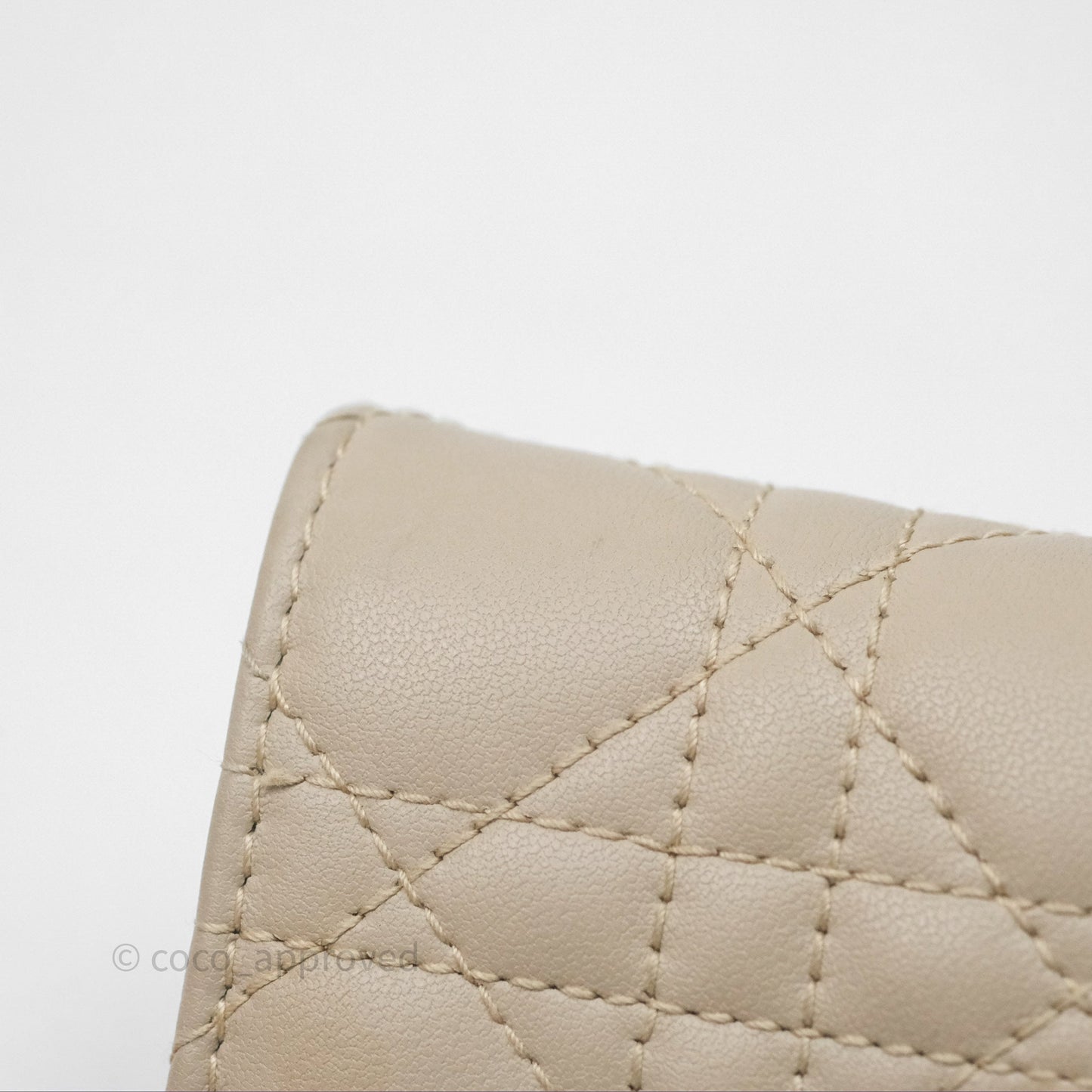 Christian Dior My Dior Glycine Wallet Powder Beige Cannage Lambskin