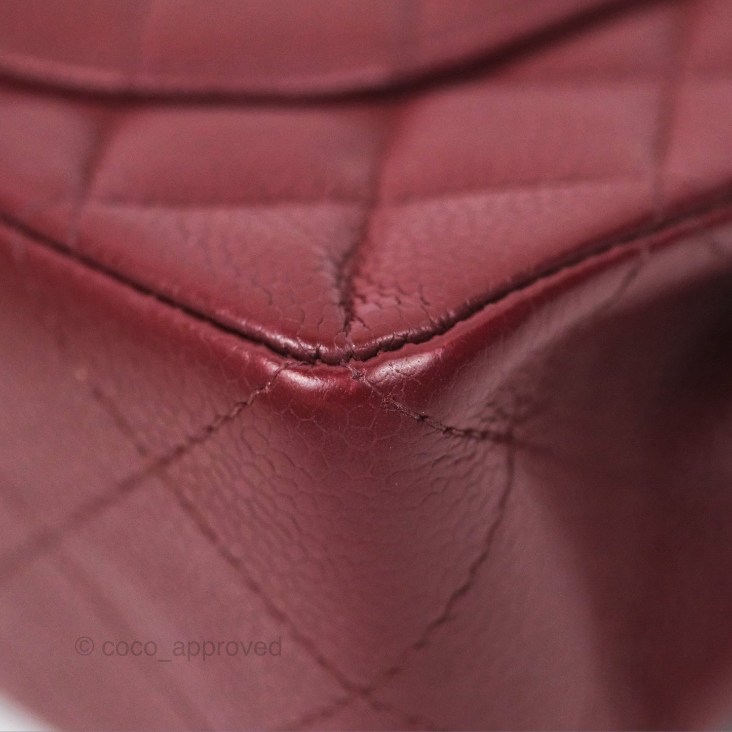 Chanel Vintage Classic Small S/M Flap Burgundy Caviar 24K Gold Hardware