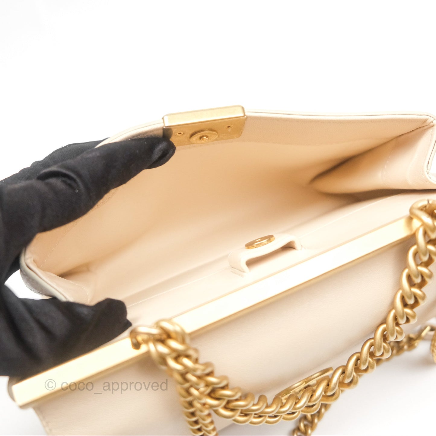 Chanel Small Quilted Coco Luxe Flap Bag Light Beige Calfskin Aged Gold Hardware