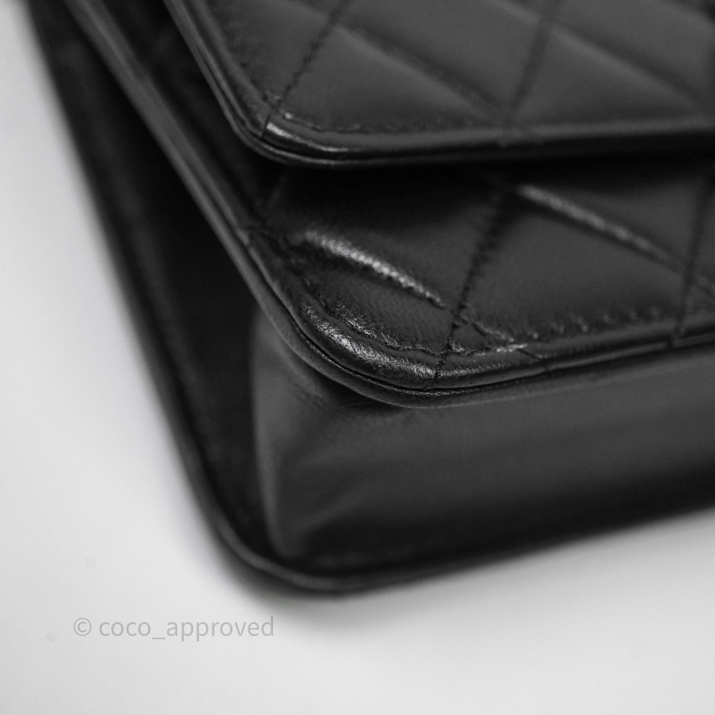 Chanel Quilted Trendy CC WOC Wallet On Chain So Black Lambskin