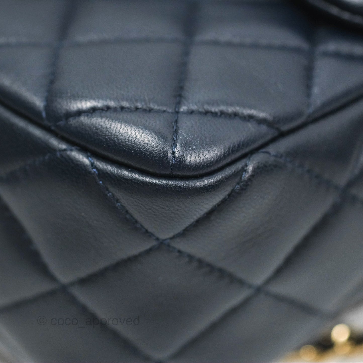Chanel Small Seoul Backpack Navy Lambskin Gold Hardware