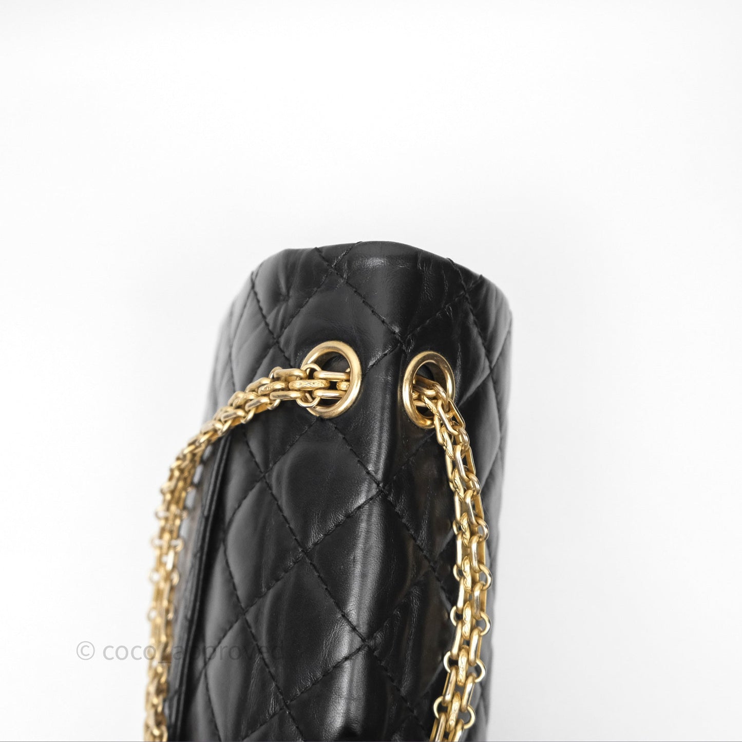 Chanel Quilted Reissue 226 Aged Calfskin Black Gold Hardware