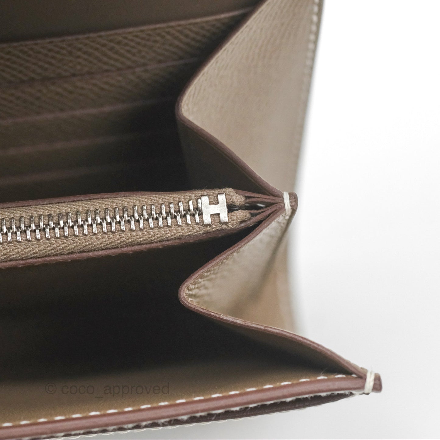 Hermès Constance To Go Wallet Etoupe Epsom Palladium Hardware