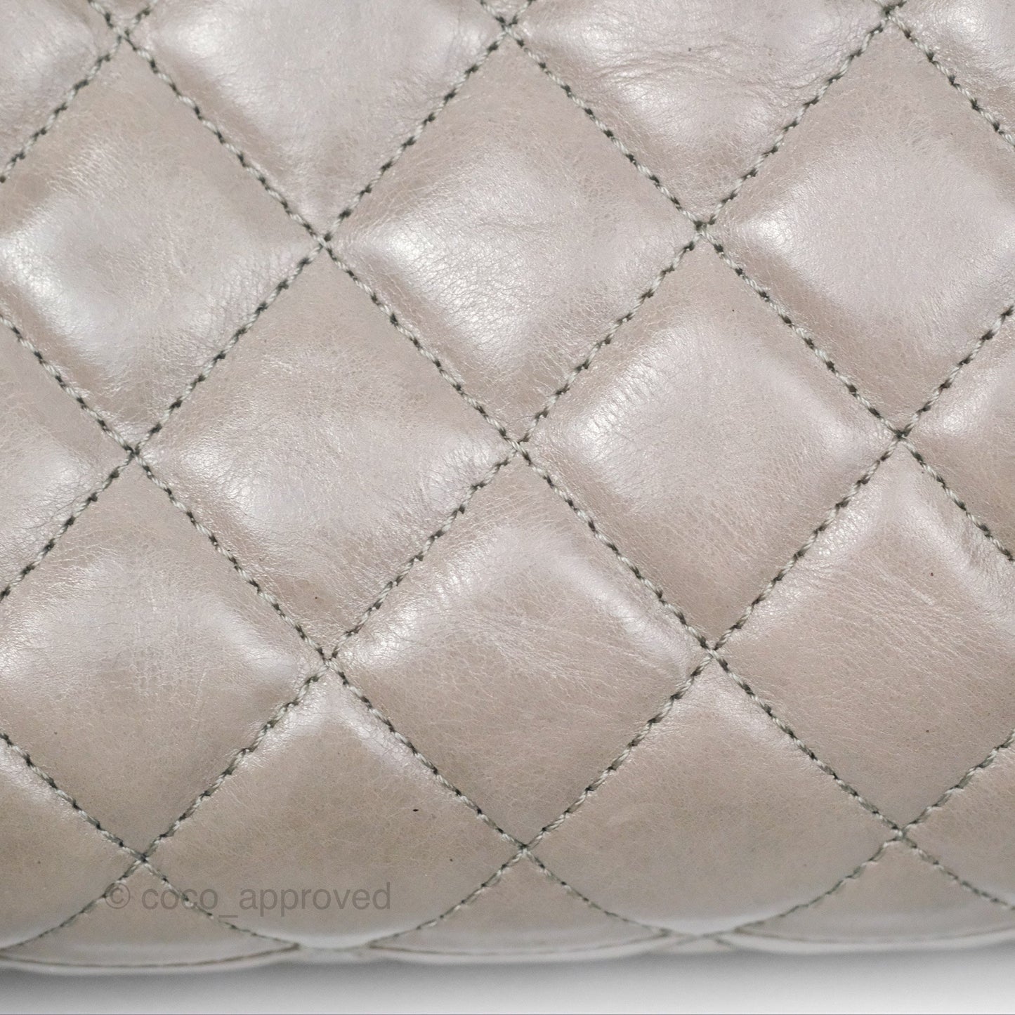Chanel Accordion Flap Bag Taupe Crinkled Glazed Calfskin