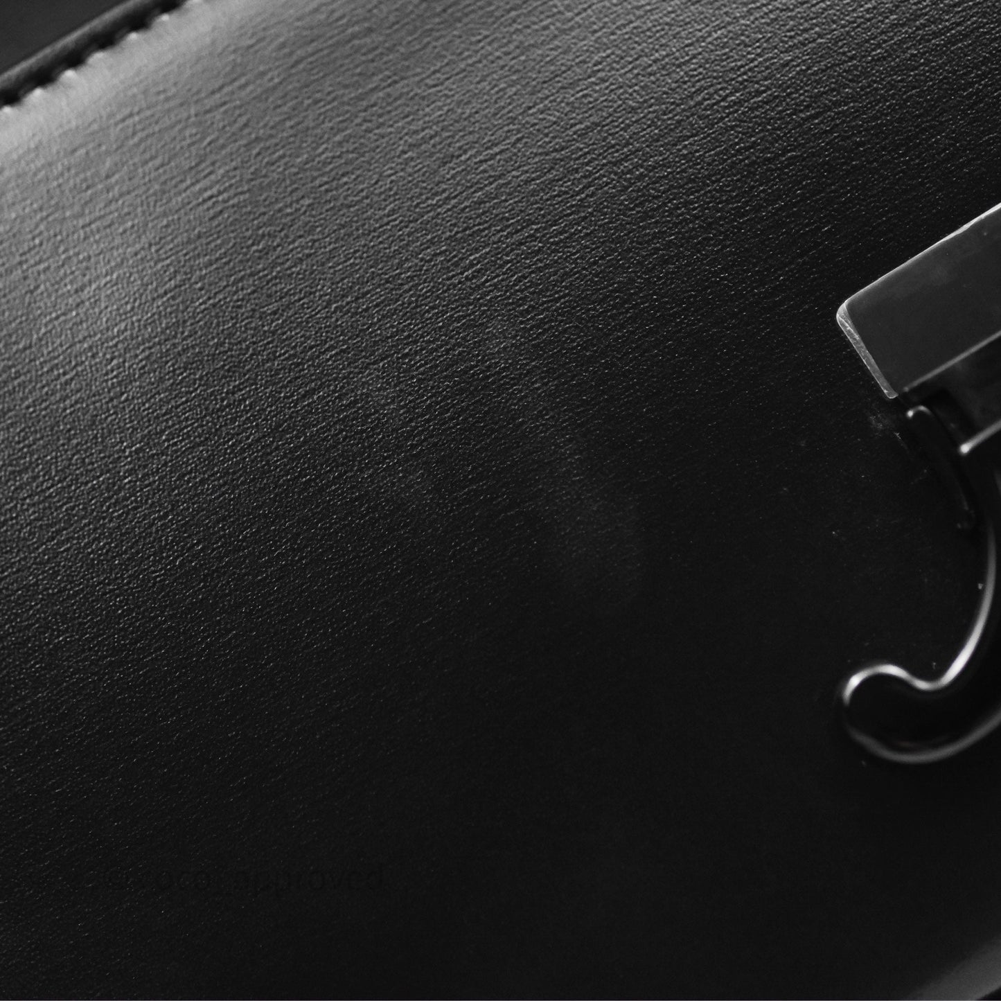 Celine Triomphe Chain Shoulder Bag So Black Shiny Calfskin