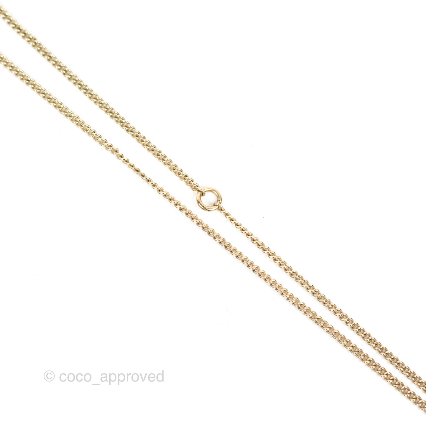 Chanel Crystal Pearl CC Drop Necklace Gold 18B