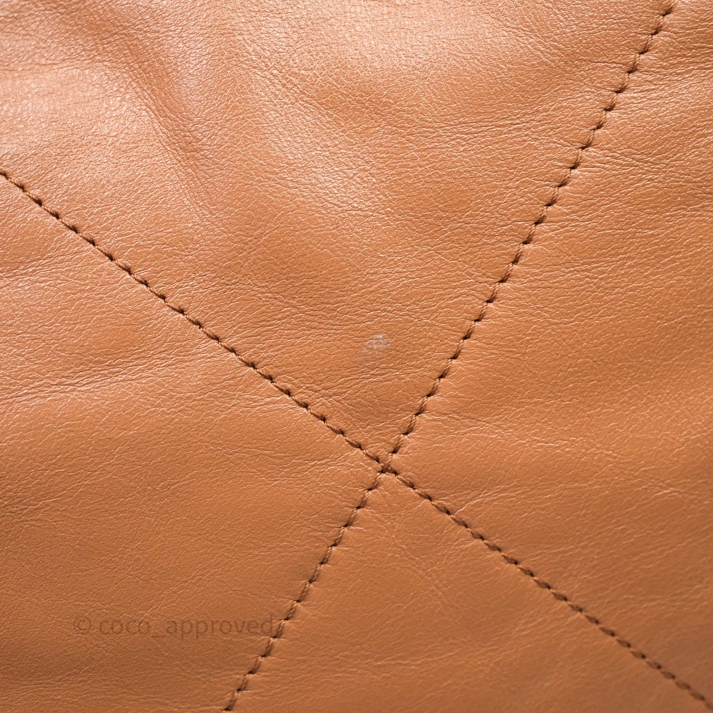 Chanel 22 Small Caramel Beige Shiny Calfskin Aged Gold Hardware