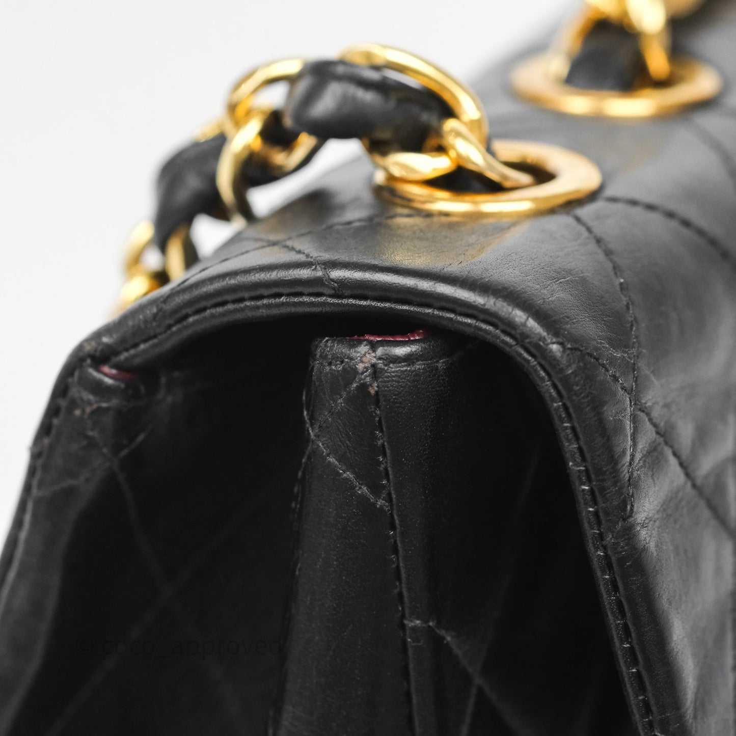 Chanel Vintage XL Jumbo Single Flap Black Lambskin 24K Gold Hardware
