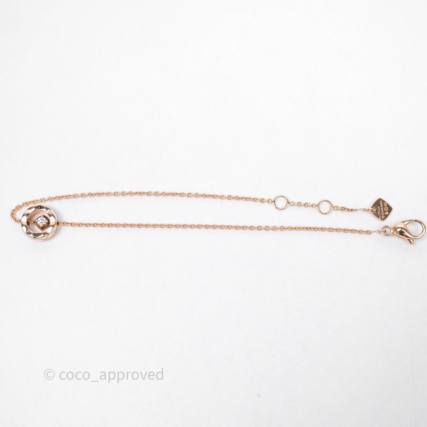 Chanel Coco Crush Bracelet 18K Diamond Beige Gold Hardware