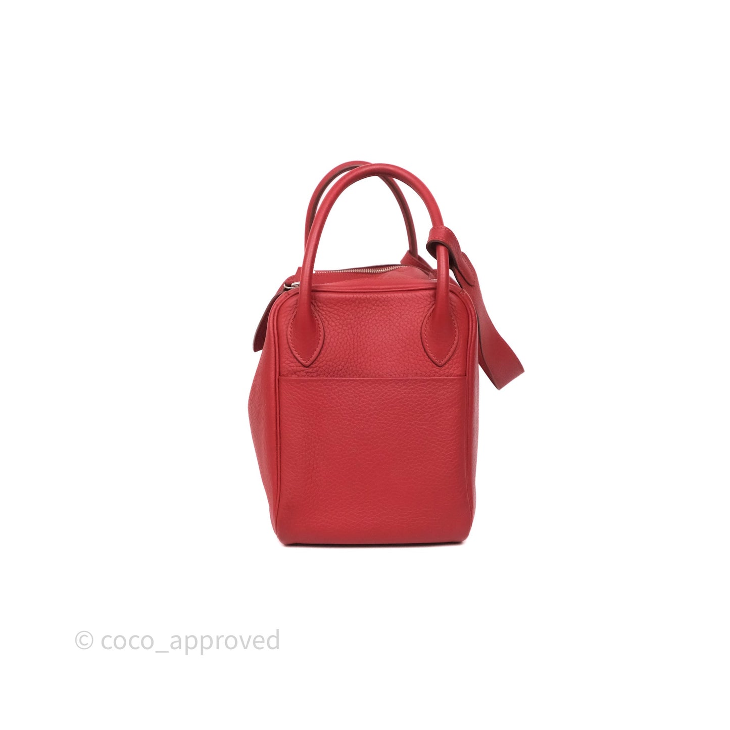 Hermès Lindy 30 Rouge Garance 54 Clemence Palladium Hardware