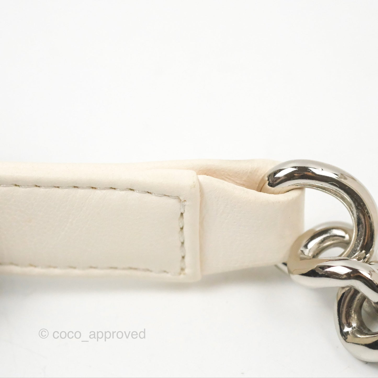 Chanel Medium Boy Sequins Quilted White Lambskin Silver Hardware