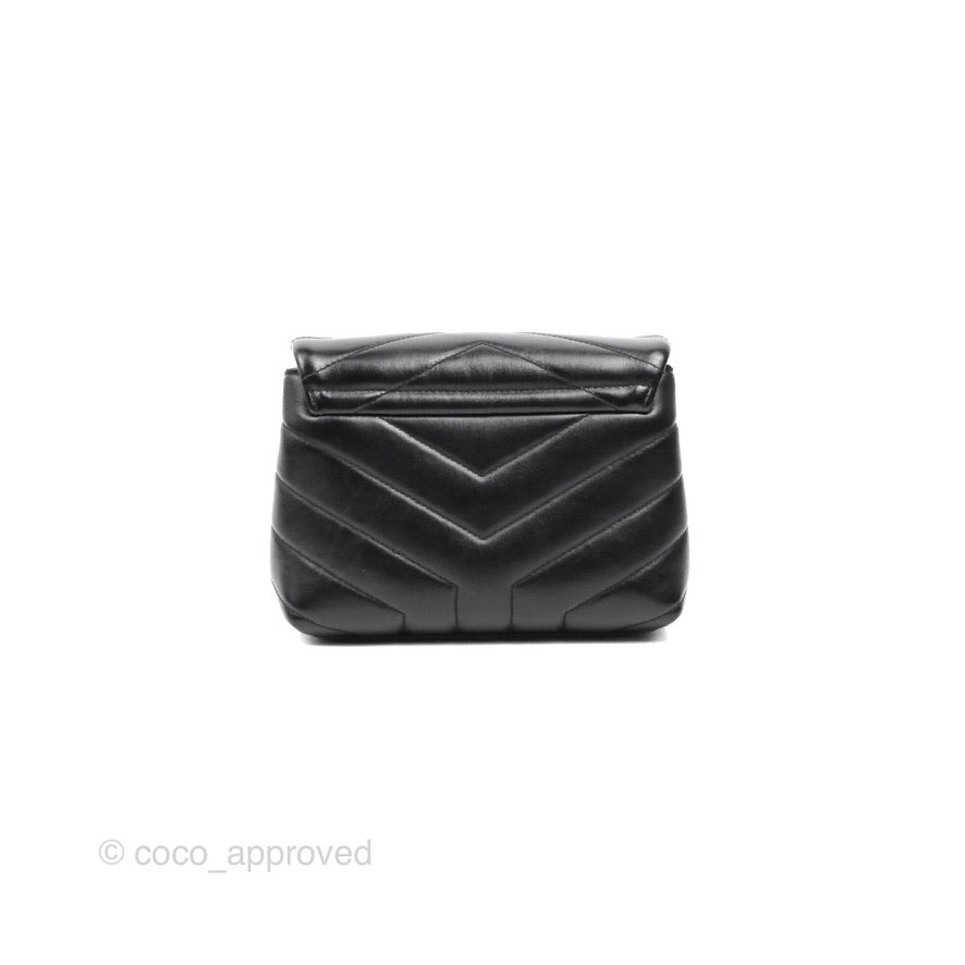 Saint Laurent Loulou Toy Quilted Leather Shoulder Bag Black