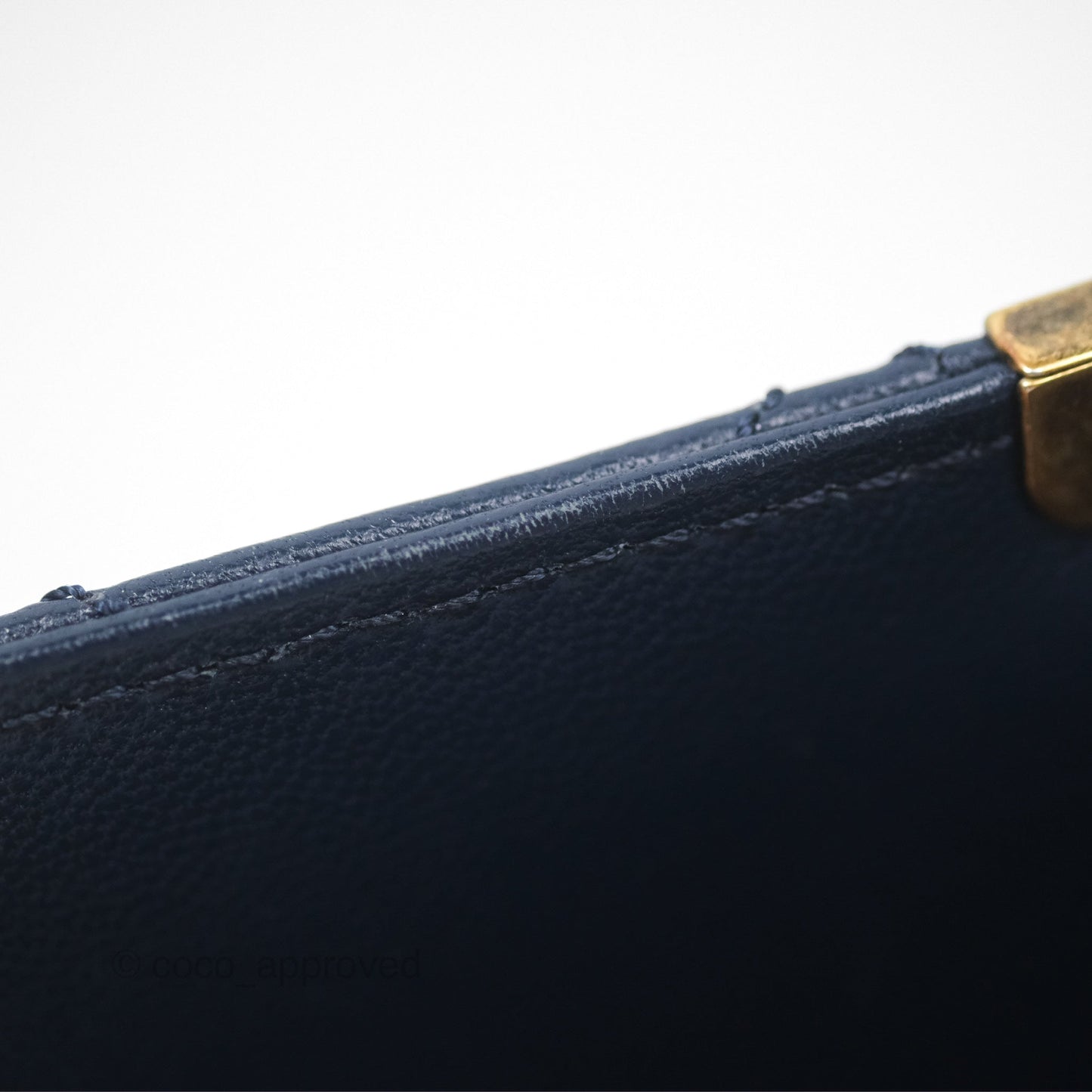 Chanel Beauty Lock Flap Bag Navy Sheepskin Aged Gold Hardware