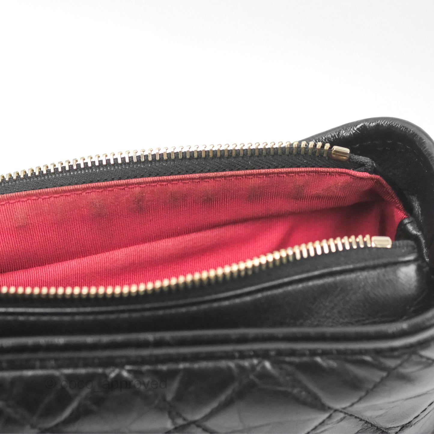 Chanel Small Gabrielle Hobo Quilted Black Aged Calfskin