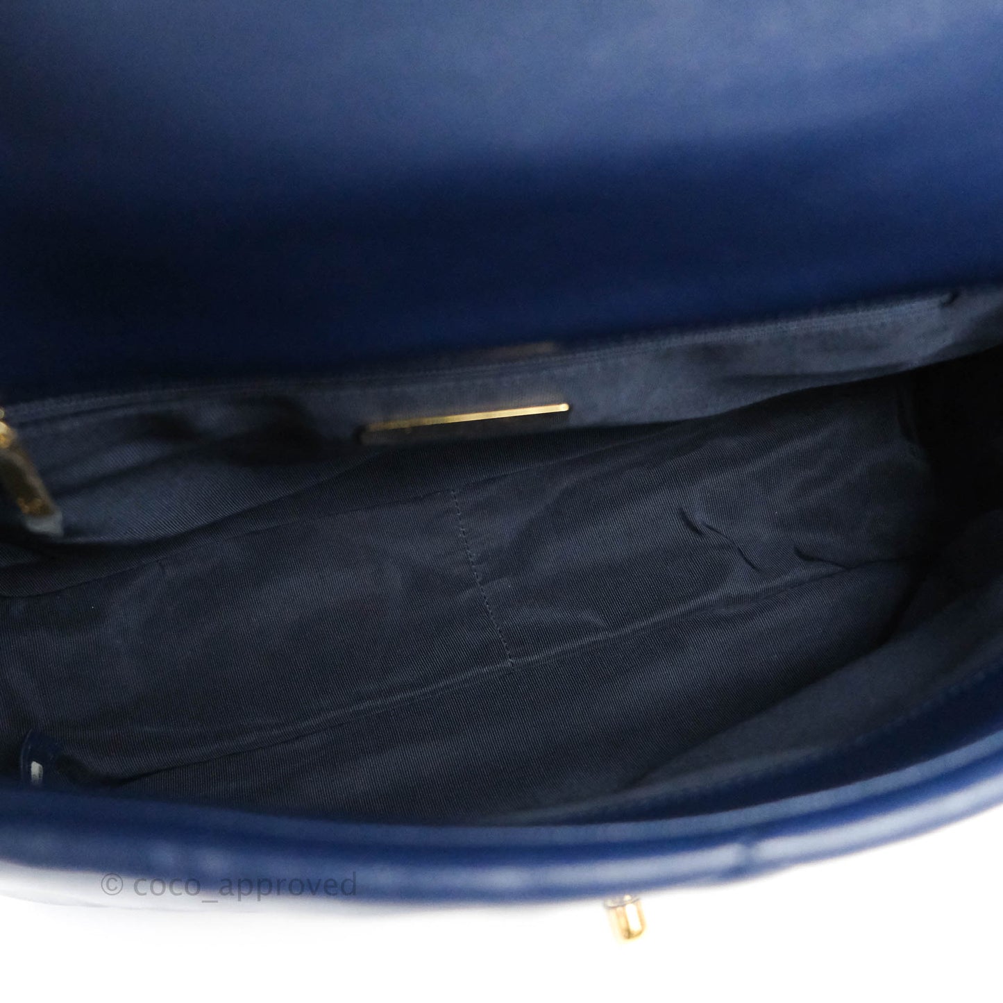 Chanel 19 Medium Blue Mixed Hardware Goatskin