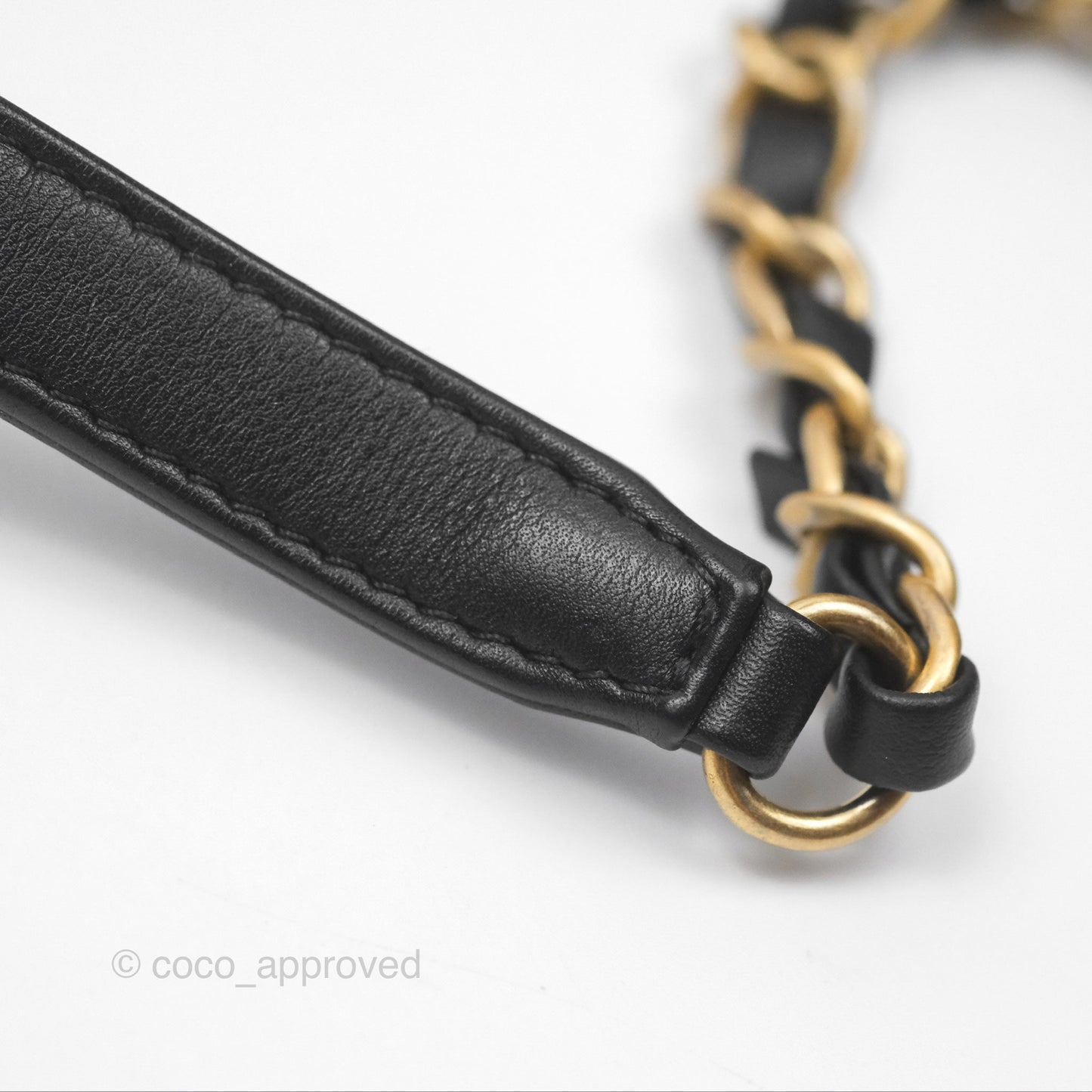 Chanel Quilted Medium CC Filigree Flap Beige Black Caviar