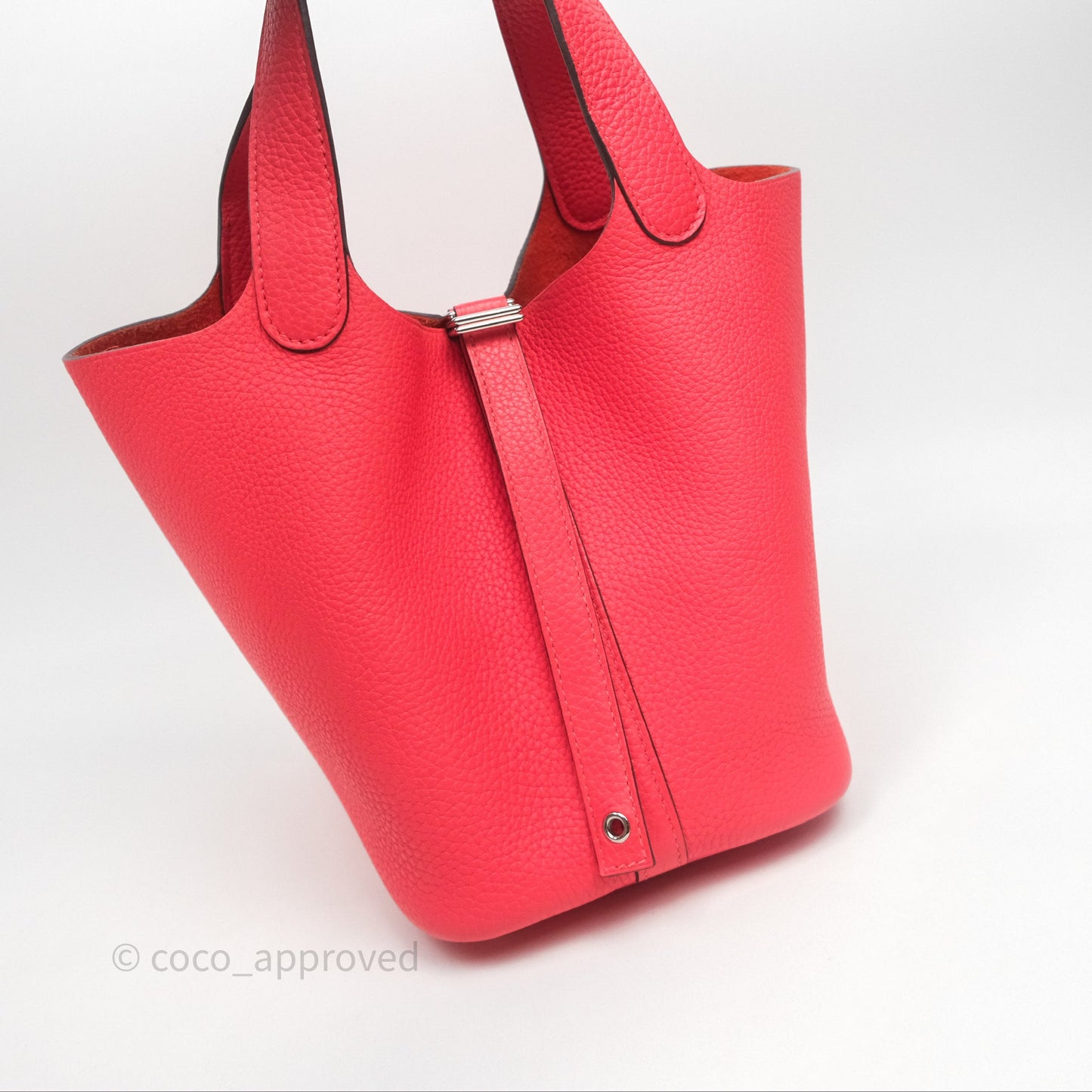 Hermès Picotin 18 Rose Texas Taurillon Clemence Palladium Hardware