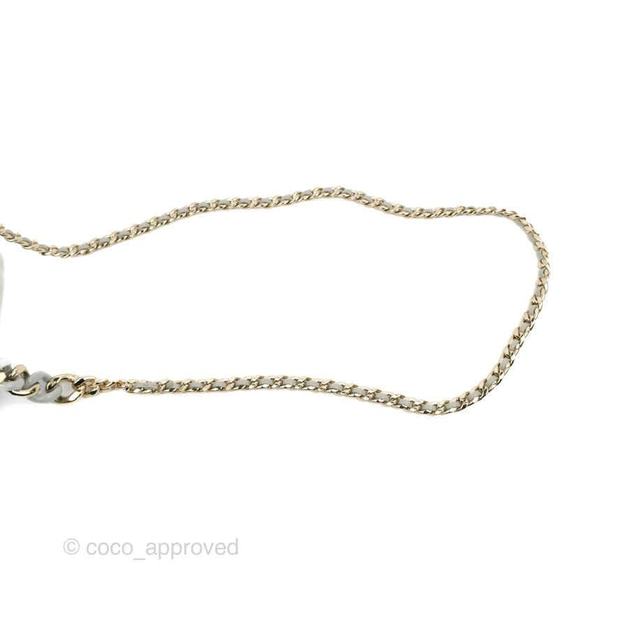 Chanel Vanity with Resin Chain Grey Lambskin Gold Hardware