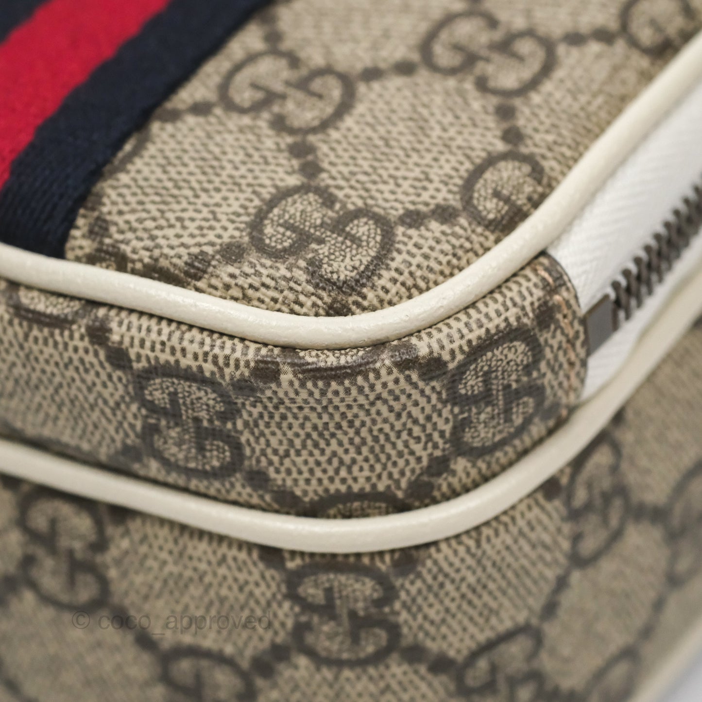 Gucci Ophidia GG Supreme Mini Crossbody Bag White