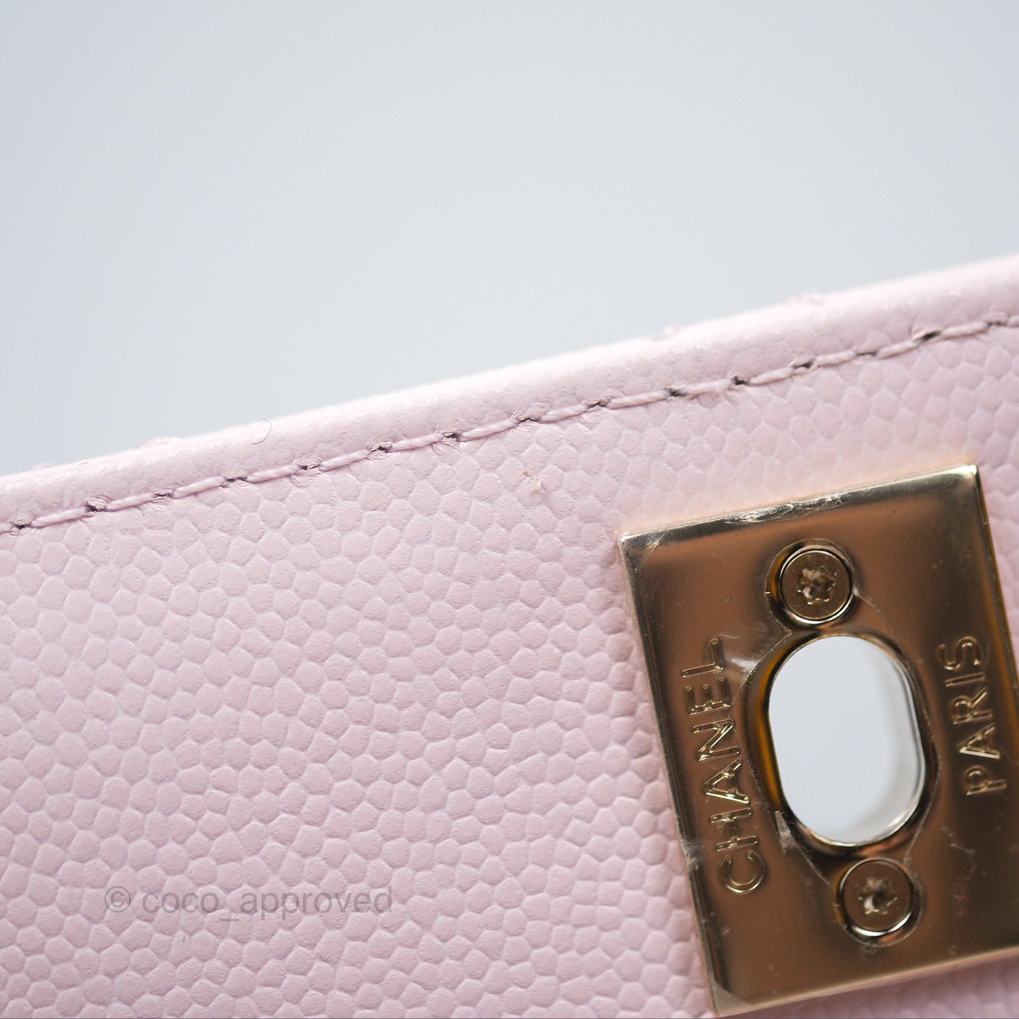 Chanel Small Coco Handle Light Pink Caviar Gold Hardware