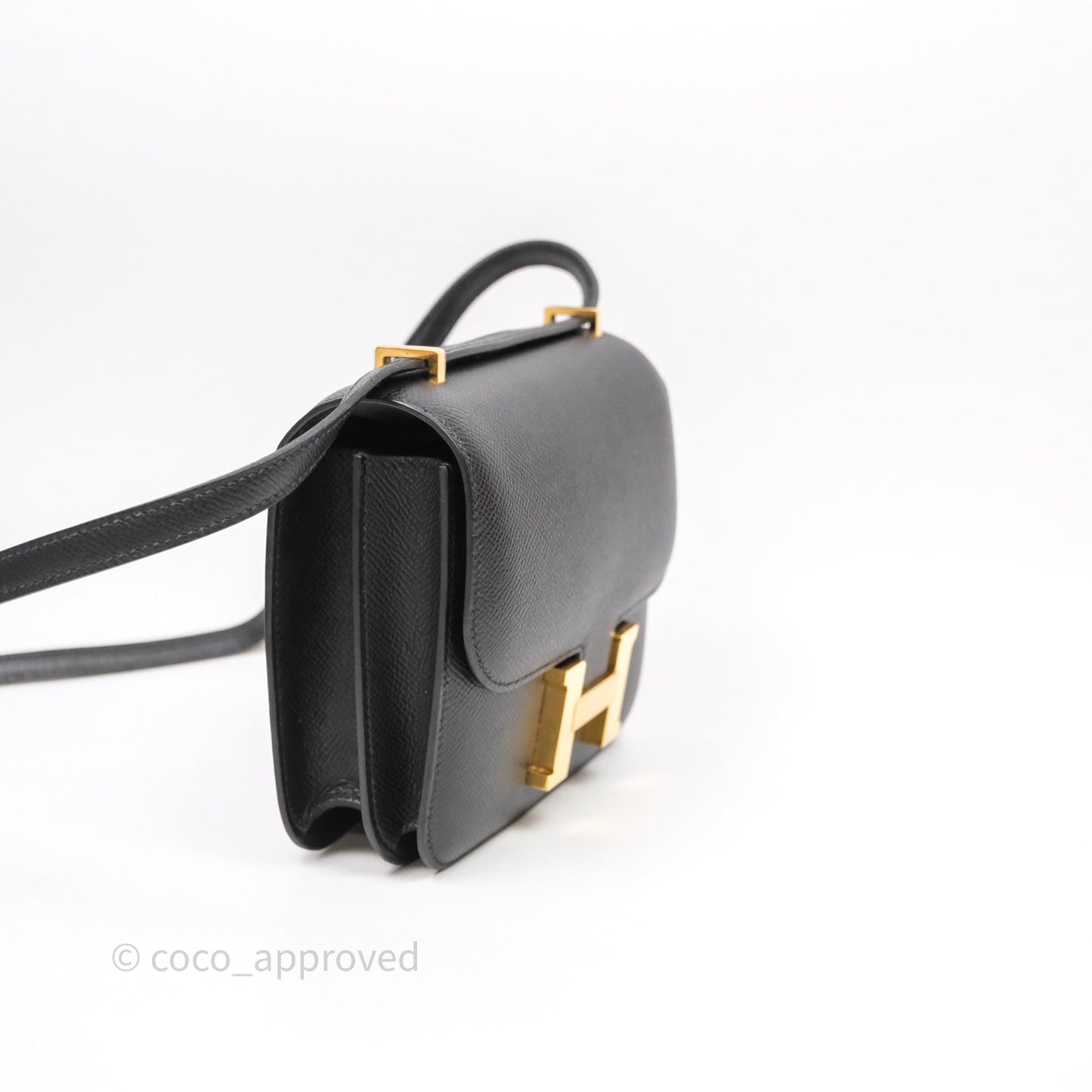 Hermès Constance Mini 18cm Black Epsom Gold Hardware