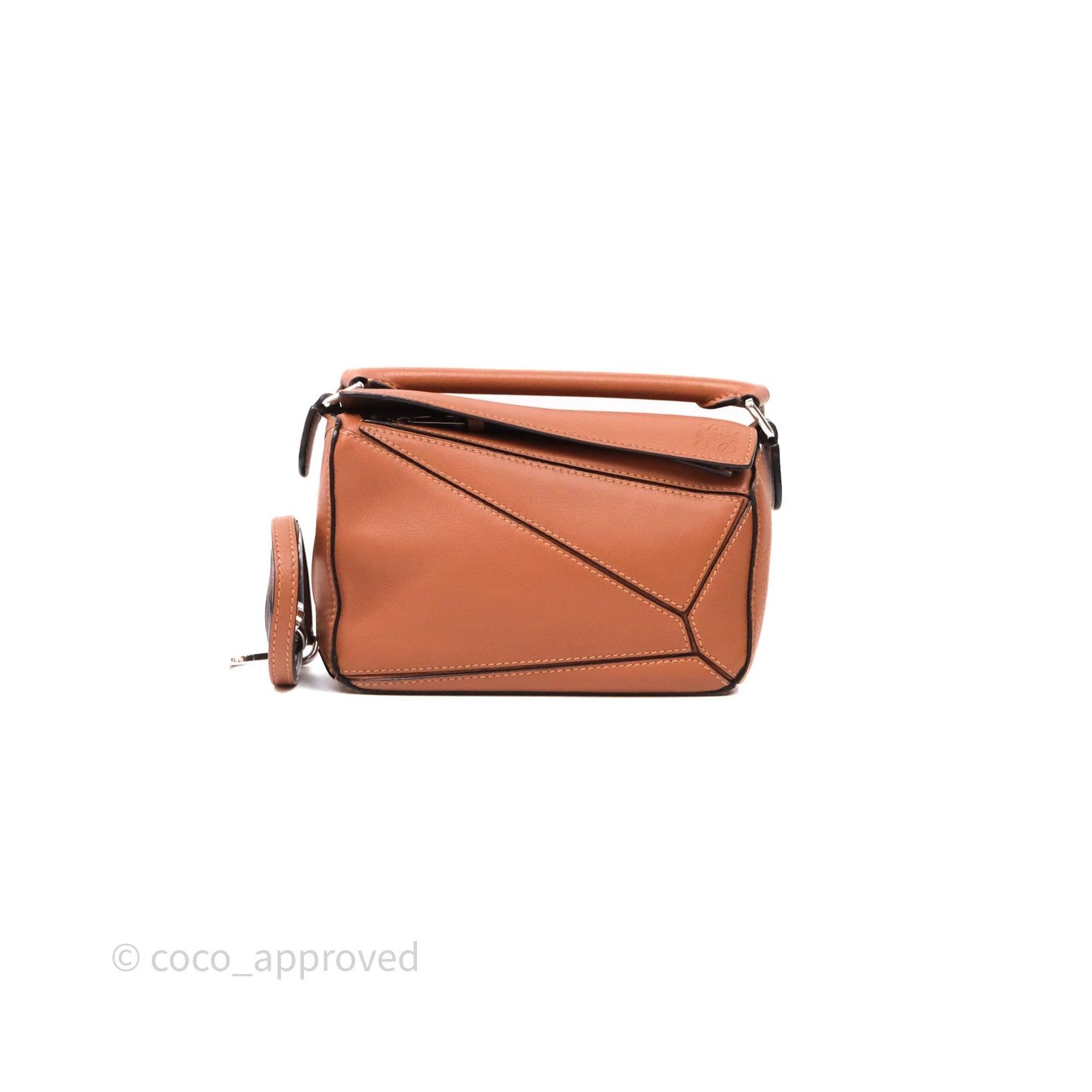 Loewe Mini Puzzle Bag Tan Calfskin Gold Hardware