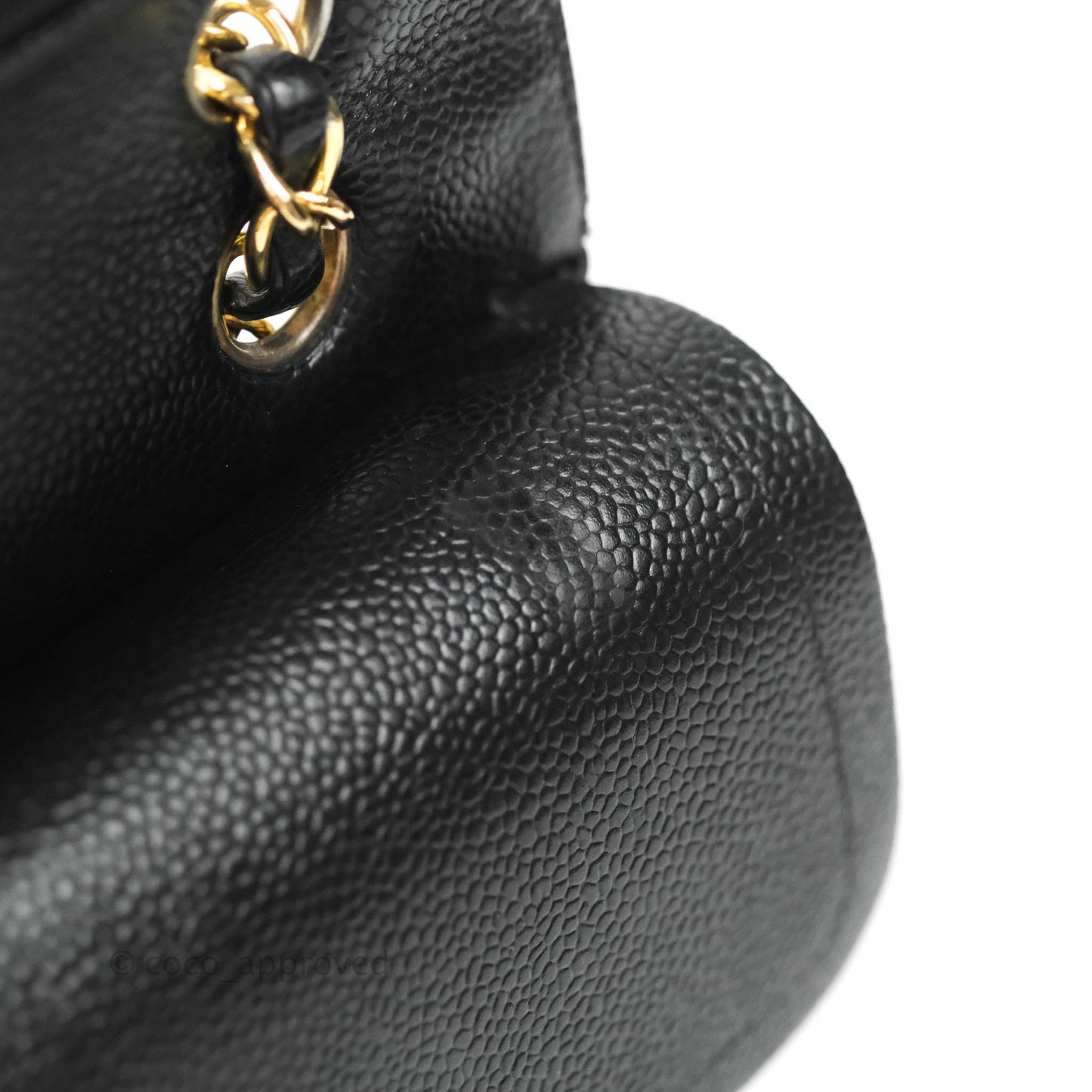 Chanel Quilted M/L Medium Double Flap Black Caviar Gold Hardware