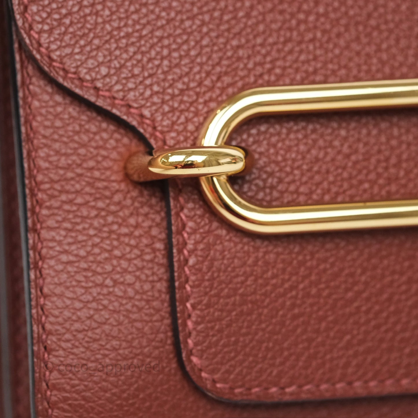 Hermès Mini Roulis Rouge H 55 Evercolor Gold Hardware