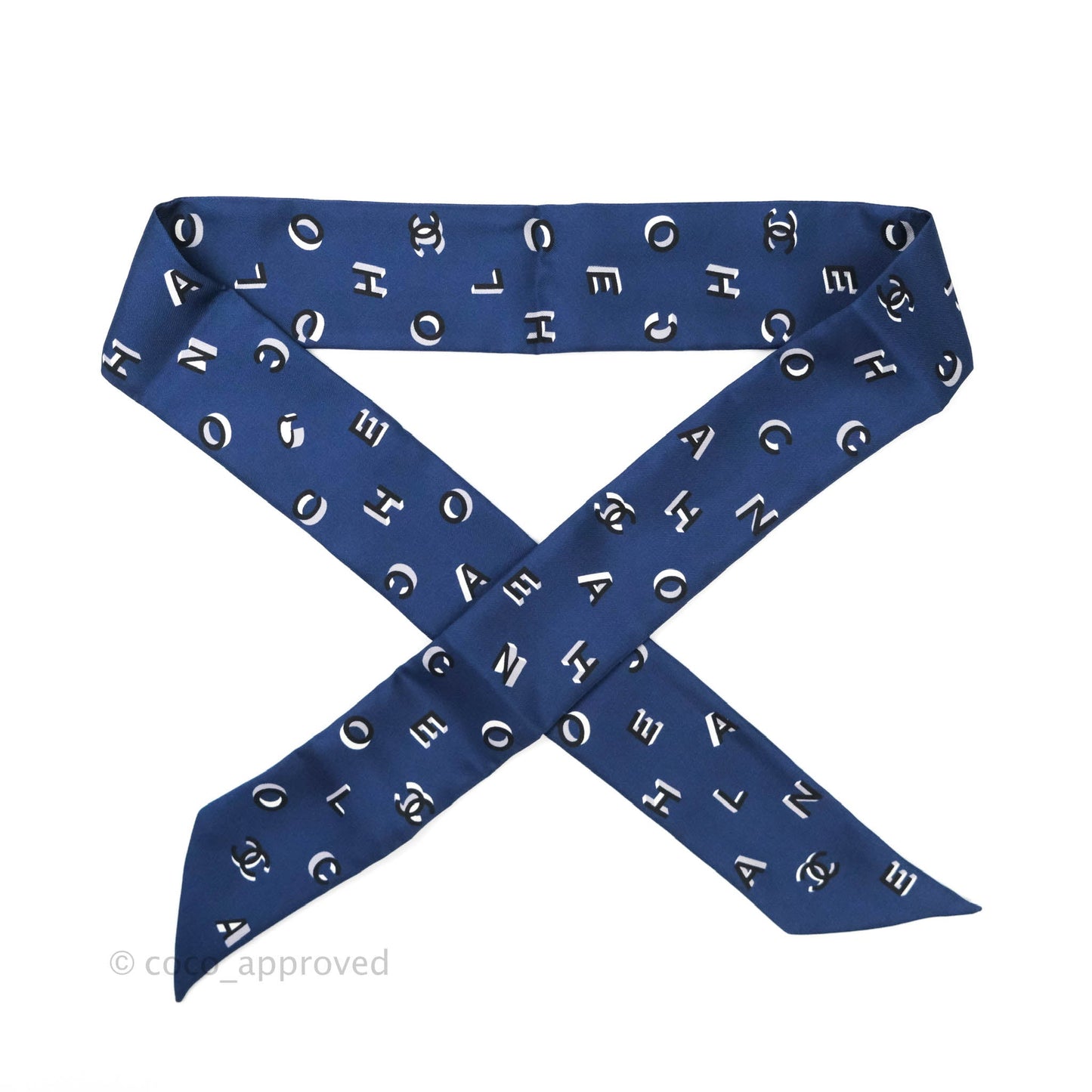 Chanel Silk Twilly in Blue