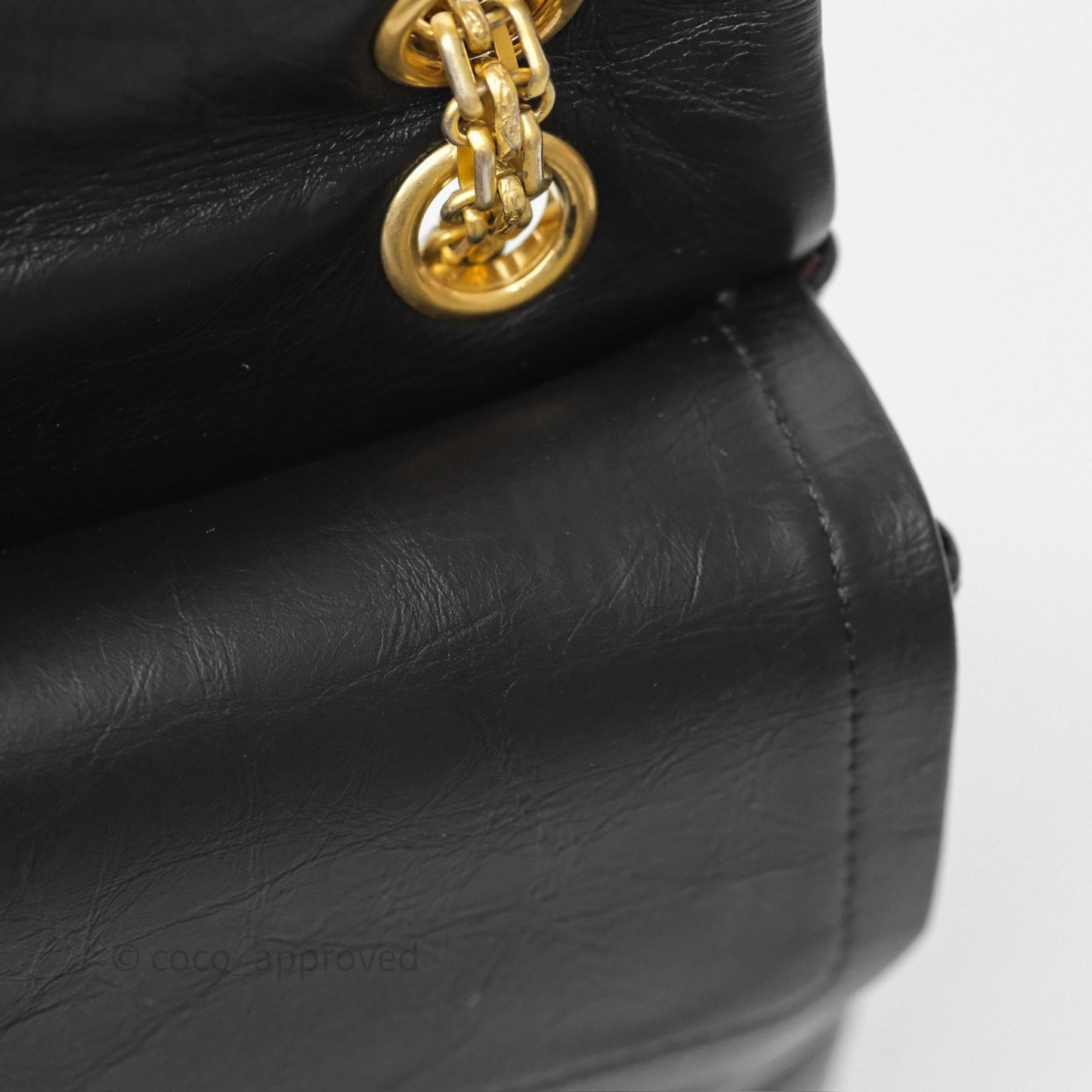 Chanel Reissue 226 Chevron Black Aged Calfskin Aged Gold Hardware