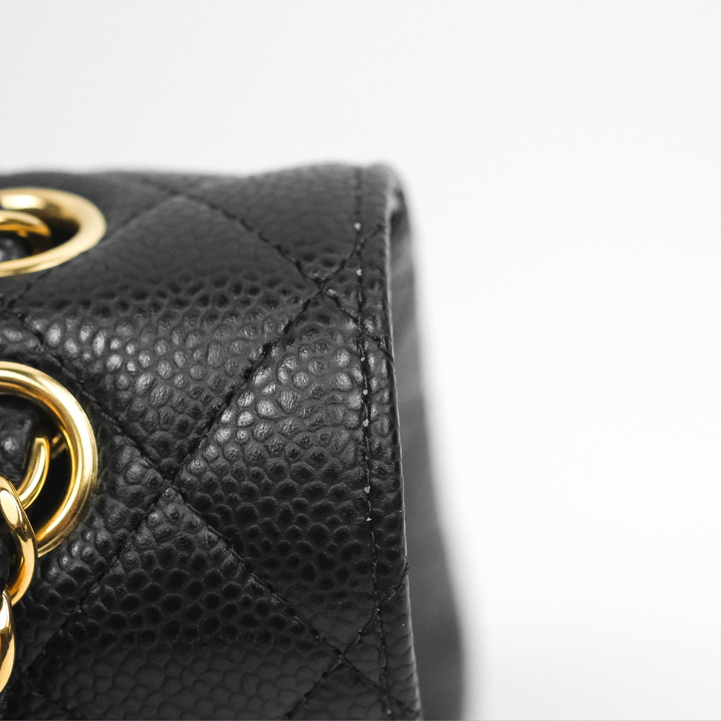 Chanel Small Classic Flap Quilted Black Caviar Gold Hardware