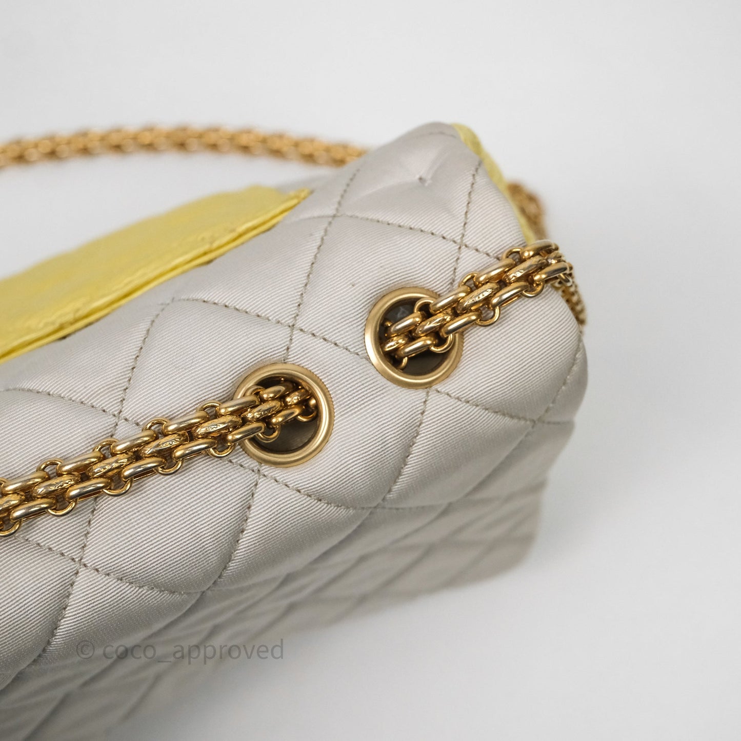 Chanel Reissue Flap Bag Tricolor Pastel Satin Aged Gold Hardware