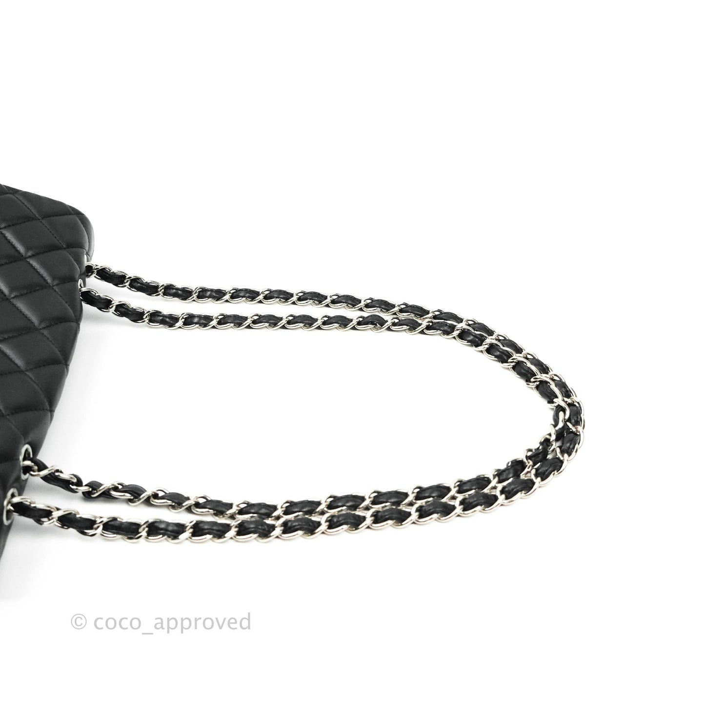 Chanel Jumbo Single Flap Black Lambskin Silver Hardware⁣⁣