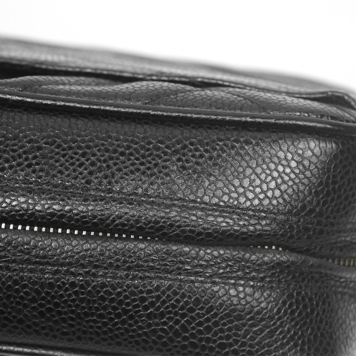 Chanel Vintage Small Camera Bag Black Caviar Gold Hardware