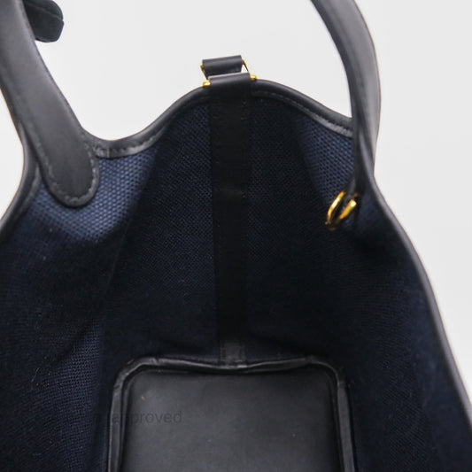 Hermes Picotin Lock 18 Cargo Pockets Bleu Marine 78 Black Gold Hardware