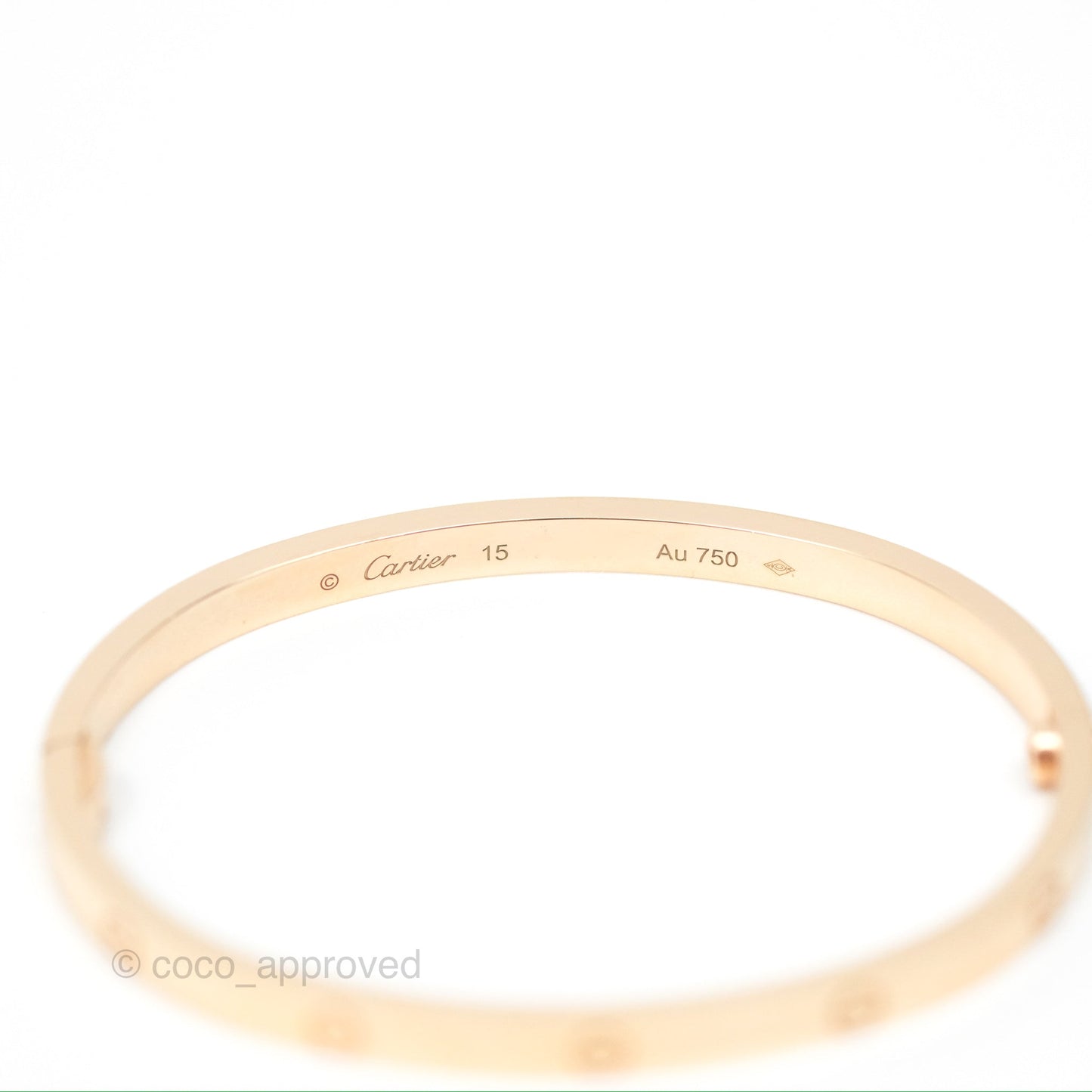 Cartier Small Love Bracelet Rose Gold Size 15