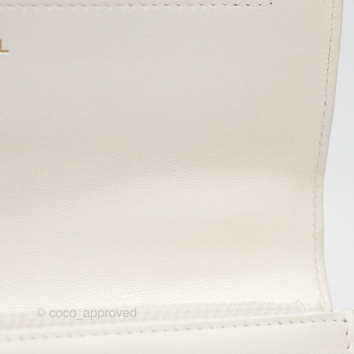 Chanel 19 Wallet on Chain WOC White Mixed Hardware