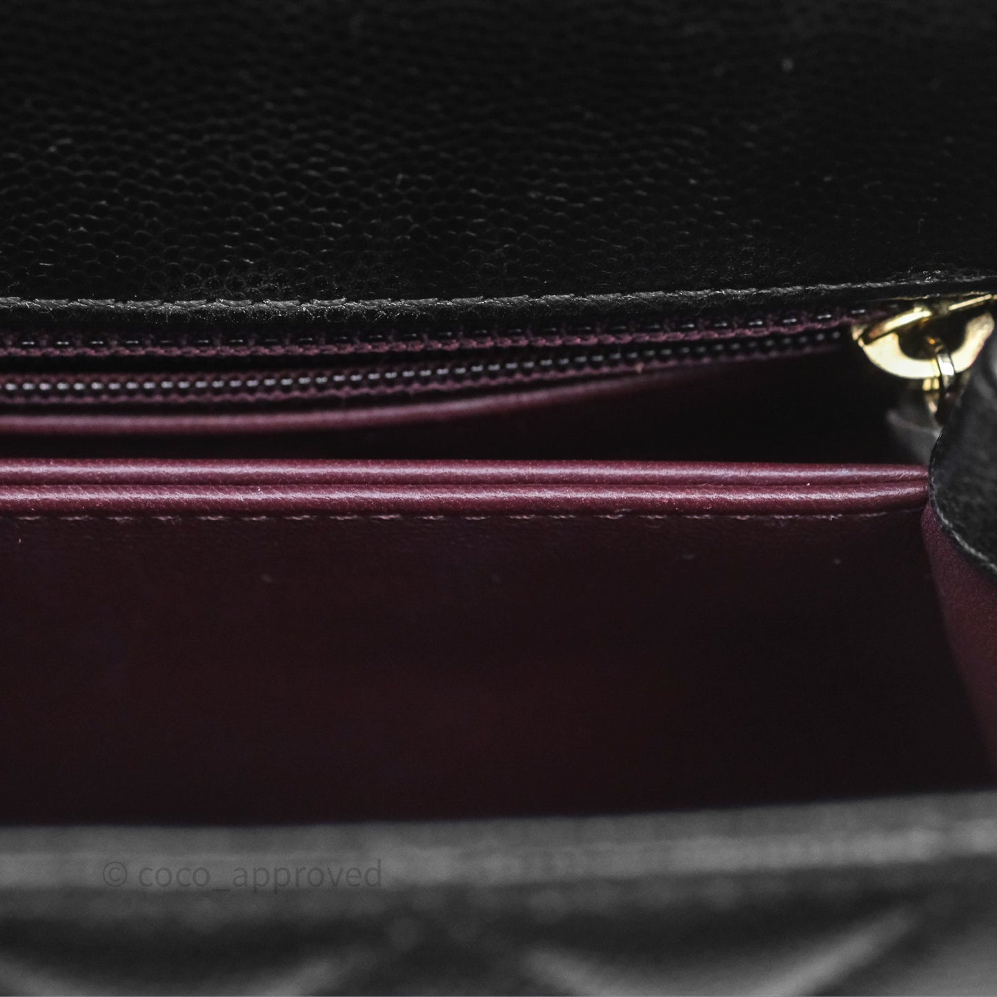 Chanel Small Coco Handle Quilted Black Caviar Gold Hardware