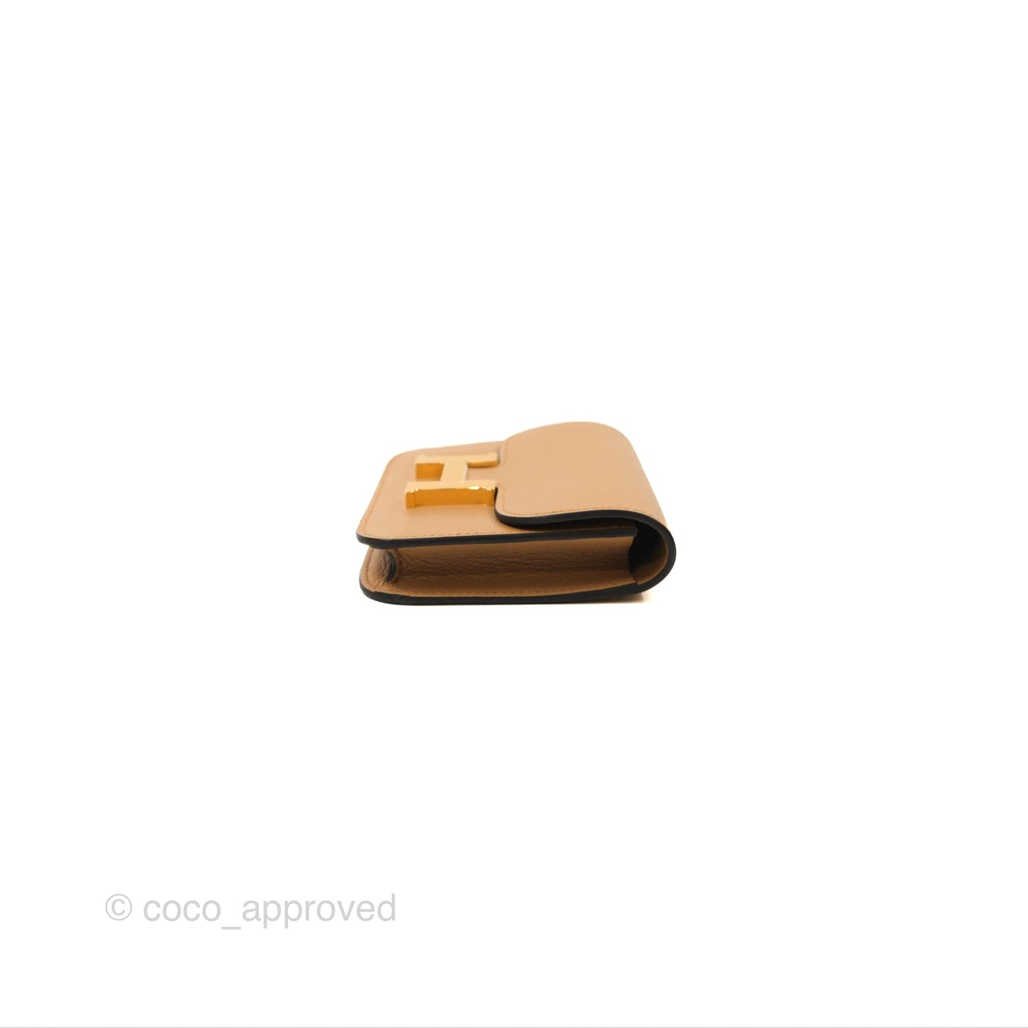 Hermès Constance Slim Wallet Chai/Lime Evercolor Gold Hardware