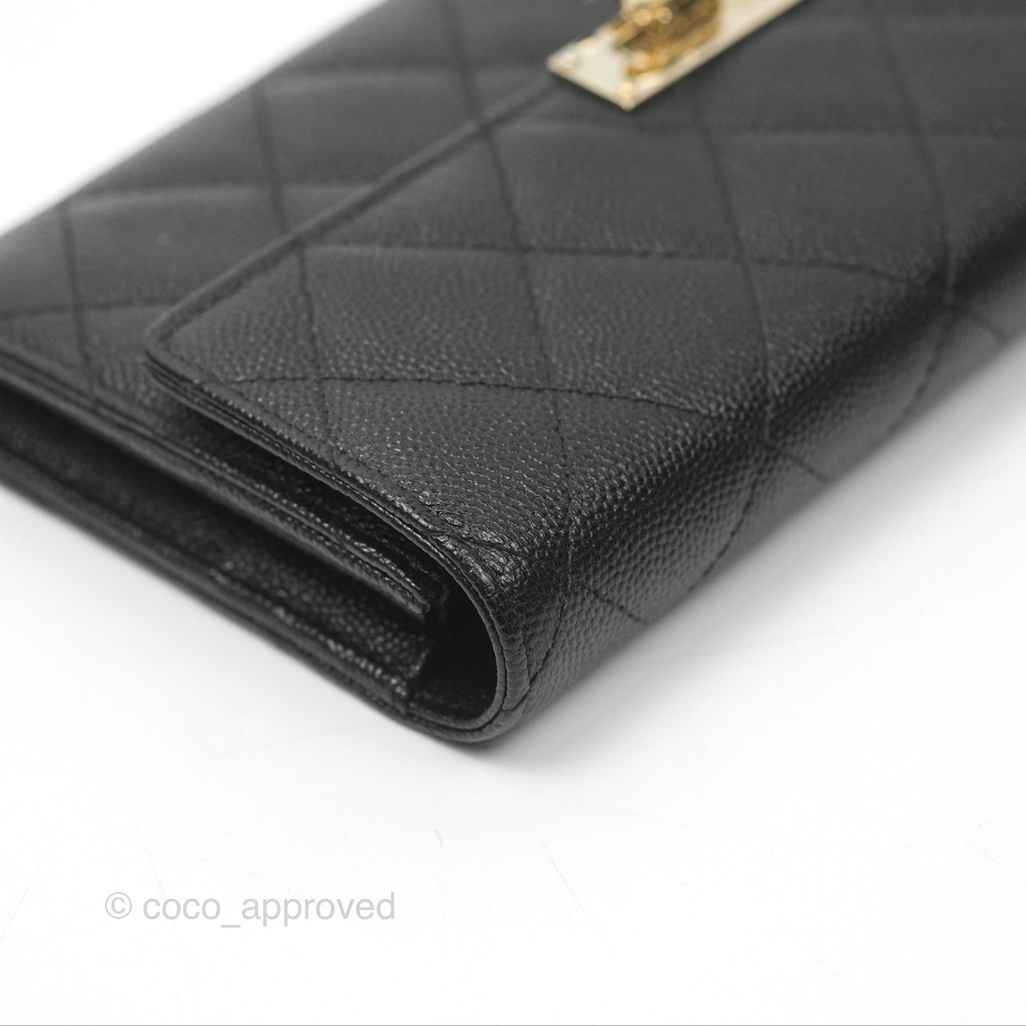 Chanel Golden Class Black Caviar Wallet Gold Hardware