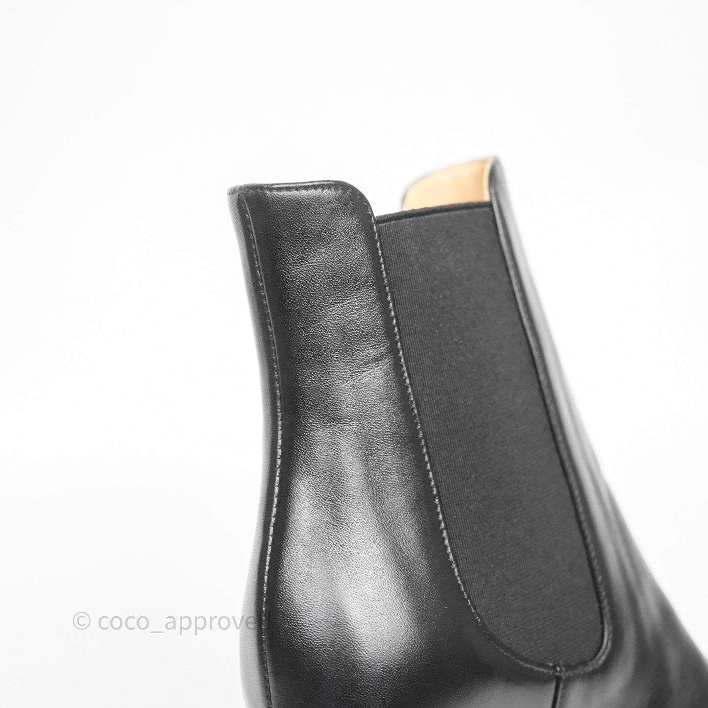Chanel Leather Boots Black Size 36.5